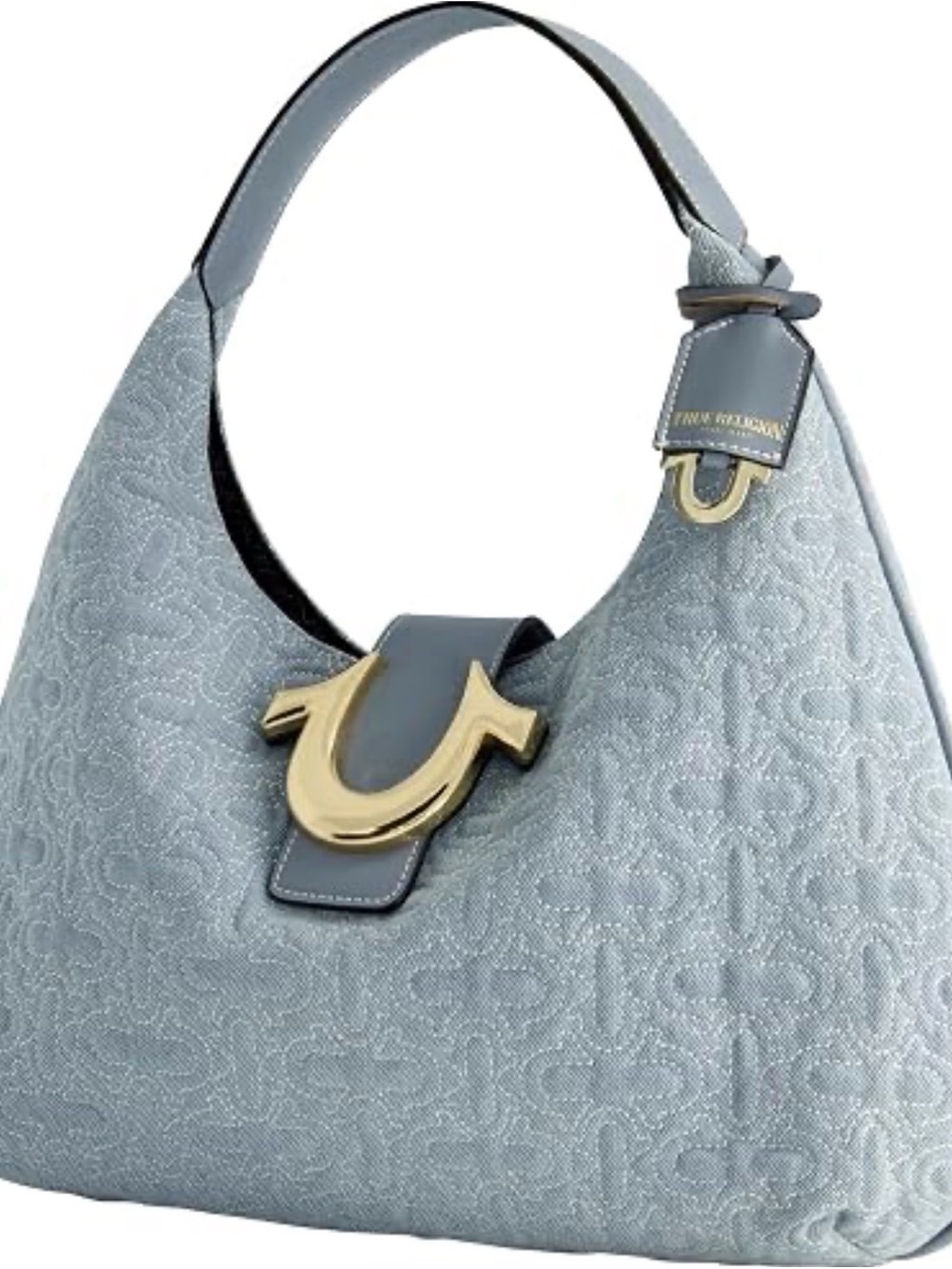 Nina Ricci Light Blue Shoulder Hobo with Gold Hardware